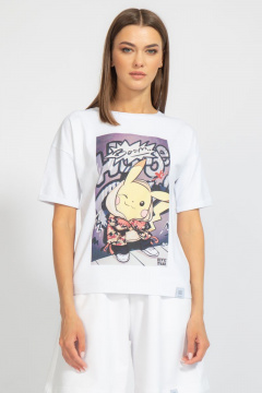 Футболка из трикотажа с принтом для летнего сезона Kivviwear 4026.74 - фото 1