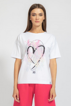 Футболка из хлопка с длинным рукавом и цифровым принтом Kivviwear 4026.75 - фото 2