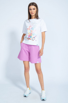 Футболка из хлопка с удлинённым рукавом и принтом Kivviwear 4026.76 - фото 2