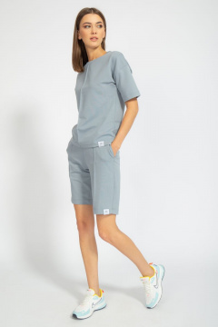 Костюм с шортами и прилегающим джемпером из трикотажа для лета Kivviwear 40364094.04 - фото 5