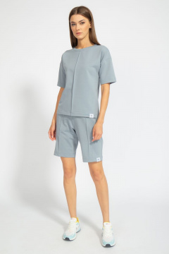 Костюм с шортами и прилегающим джемпером из трикотажа для лета Kivviwear 40364094.04 - фото 3