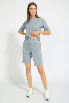 Костюм с шортами и прилегающим джемпером из трикотажа для лета Kivviwear 40364094.04 - фото 2