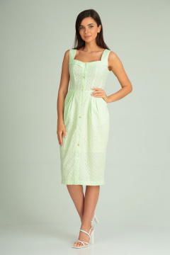 Летний приталенный сарафан с пуговицами и карманами Your size 2150 - фото 3