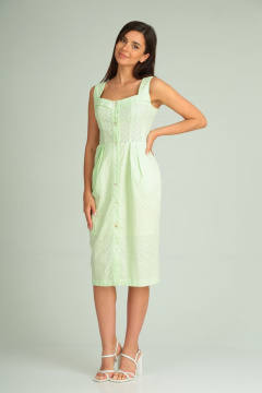 Летний приталенный сарафан с пуговицами и карманами Your size 2150 - фото 2