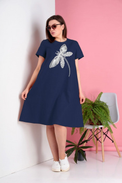 Платье Ивелта плюс 1782/2 синий - фото 1