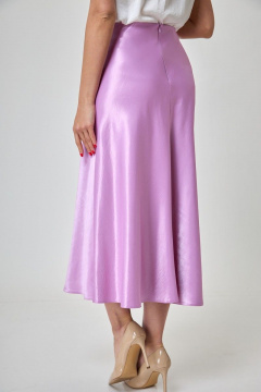 Юбка из вискозы и текстиля с коротким вырезом и хорошей посадкой Anelli 1291 лиловый - фото 5