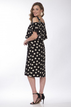 Платье с воланом, имитирующим рукав-крыло из текстиля Matini 3.1617 - фото 5