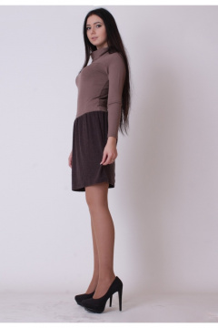Платье приталенное с узким рукавом и воротником хомут Mita КМ435 - фото 2