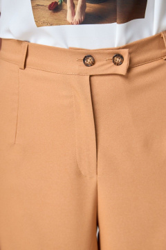 Элегантные брючные из вискозы с высокой посадкой Anelli 1294 верблюд - фото 3