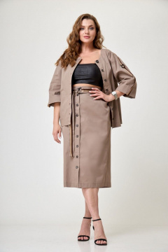 Жакет, топ, юбка Anelli 1133 тауп - фото 4