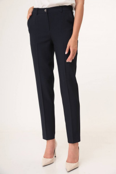 Классические синие брюки из текстиля с легким стрейчем Juliet Style Д230-1 темно-синий - фото 4