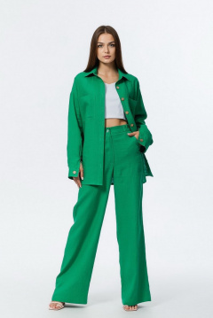 Леновые брюки и рубашка на каждый день Atelero 1053 зеленый - фото 2