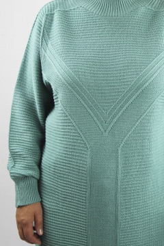 Туника удлиненная цельновязанная из трикотажа на каждый день Полесье С1281-22 2С8739-Д43 158,164 морской_бриз - фото 3