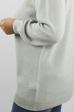 Длинный удлиненный джемпер с регланом из шерсти серый для демисезона Полесье С1341-22 2С8741-Д43 158,164 серебристо-серый - фото 2