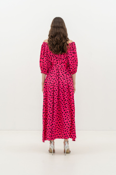Платье из вискозы и текстиля для летних образов Elema 5К-109661-1-164 фуксия - фото 2