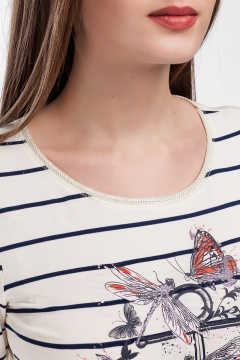 Джемпер женский из трикотажа с декоративной тесьмой Femme & Devur 3321 1.54F(170) - фото 5