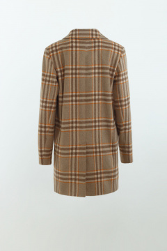 Пальто на каждый день из шерстяной и пальтовой ткани Elema 1-11599-1-164 светло-бежевая_клетка - фото 3