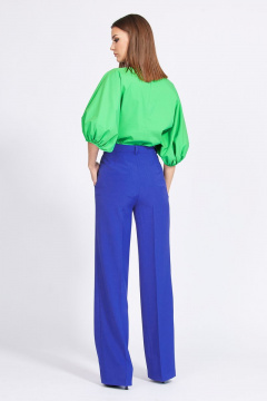 Брюки классические из костюмной ткани на пуговице EOLA 2292 василек - фото 2