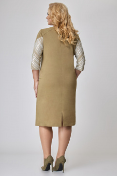 Платье прямое летнее из текстиля с полосками и застежкой на пуговицах Algranda А3912 - фото 2