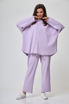 Легкий летний костюм со свитшотом и брюками Anelli 1269 глициния - фото 4