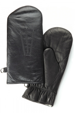 Перчатки из кожи и шерсти для зимы и осени ACCENT 1247 черный - фото 1