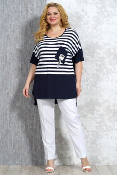 Джемпер оверсайз на каждый день из вискозы Медея и К 2149 - фото 1