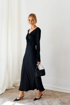 Платье прилегающего силуэта с разрезом и кулиской ANNETE A3207 - фото 4