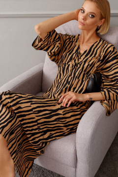 Платье с отрезом, декором и объемными рукавами ANNETE A3211 - фото 4