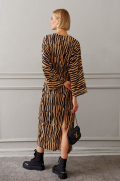 Платье с отрезом, декором и объемными рукавами ANNETE A3211 - фото 3