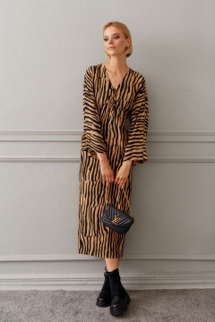 Платье с отрезом, декором и объемными рукавами ANNETE A3211 - фото 1