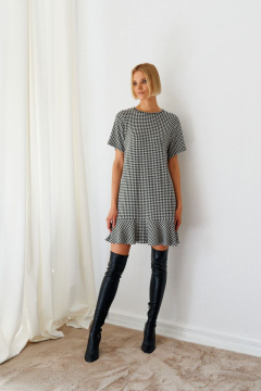 Платье свободного кроя с абстрактным принтом ANNETE A3198 - фото 1