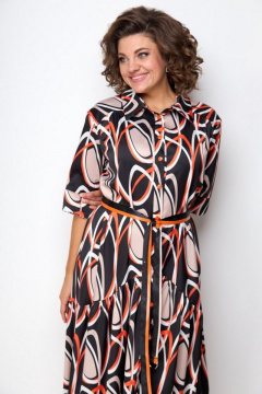 Бохо платье с ассиметричным низом и широкой планкой Solomeya Lux 812/1 - фото 4