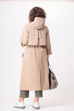 Плащ женский прямого силуэта с капюшоном, демисезонный Swallow 571 - фото 3