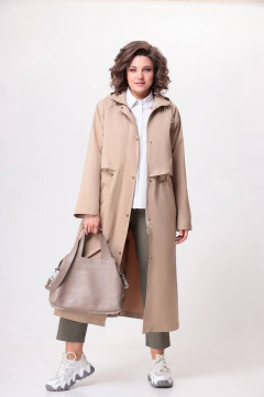 Плащ женский прямого силуэта с капюшоном, демисезонный Swallow 571 - фото 4