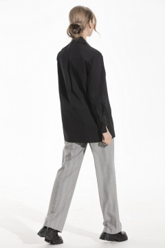 Блуза оверсайз с фигурным низом и печатью Golden Valley 2300 черный - фото 2