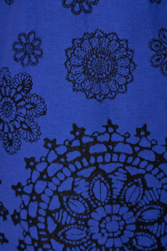 Нарядное платье из текстиля с коротким рукавом 3/4 Solomeya Lux 208 василек - фото 3