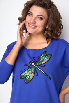 Трикотажное платье спортивного стиля с вышивкой Solomeya Lux 938 - фото 2