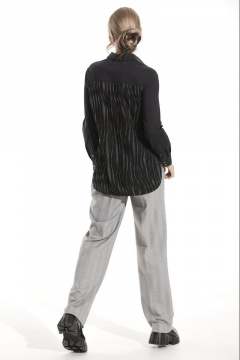 Рубашка-рубашка из хлопкового текстиля с кокеткой на спинке Golden Valley 2308 черный - фото 3