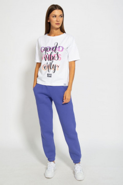 Футболка из хлопка с удлинённым рукавом и принтом Kivviwear 4026.82 - фото 3