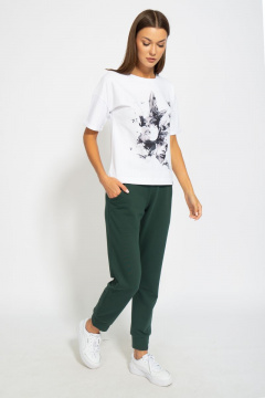 Футболка из трикотажа с удлинённым рукавом и принтом Kivviwear 4026.85 - фото 4