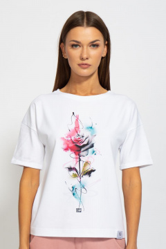 Футболка свободного кроя из трикотажа хлопка Kivviwear 4026.86 - фото 1