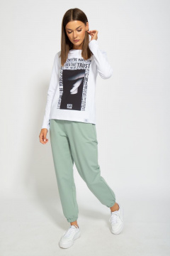 Стильный хлопковый лонгслив для осенне-весенней гардероба Kivviwear 4061.12 - фото 4