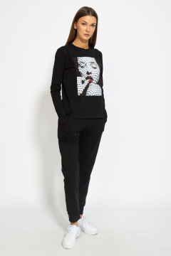 Стильный хлопковый лонгслив для casual образа Kivviwear 4061.16 - фото 2