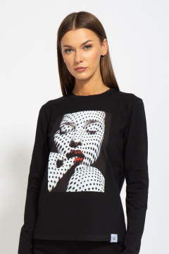 Стильный хлопковый лонгслив для casual образа Kivviwear 4061.16 - фото 1