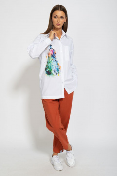 Рубашка классическая хлопковая свободного кроя Kivviwear 4070.05 - фото 2