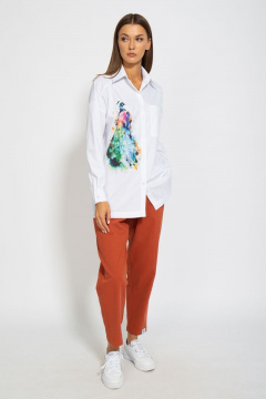 Рубашка классическая хлопковая свободного кроя Kivviwear 4070.05 - фото 1