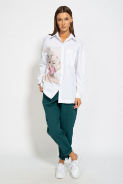 Рубашка классическая хлопковая свободного кроя Kivviwear 4070.06 - фото 5