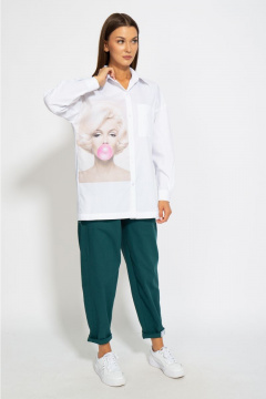 Рубашка классическая хлопковая свободного кроя Kivviwear 4070.06 - фото 1