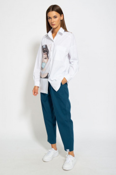 Рубашка классическая хлопковая свободного кроя Kivviwear 4070.07 - фото 5