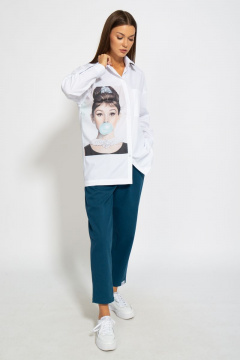 Рубашка классическая хлопковая свободного кроя Kivviwear 4070.07 - фото 1